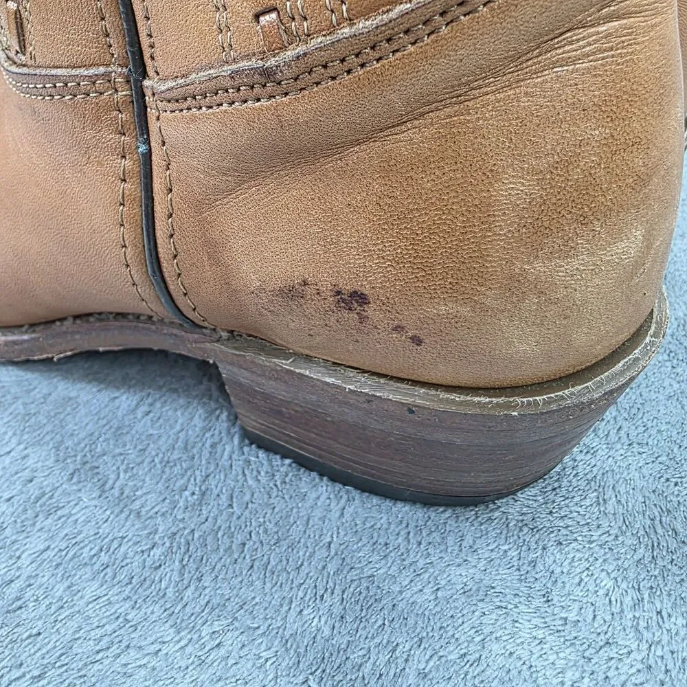 Double-H Western Leather Boots Brown USA Union Made Size 8.5 B